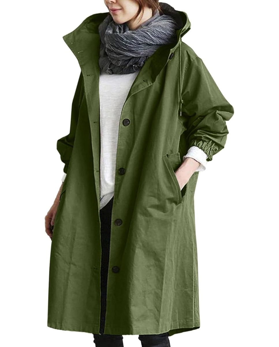 Gabardina de mujer verde 