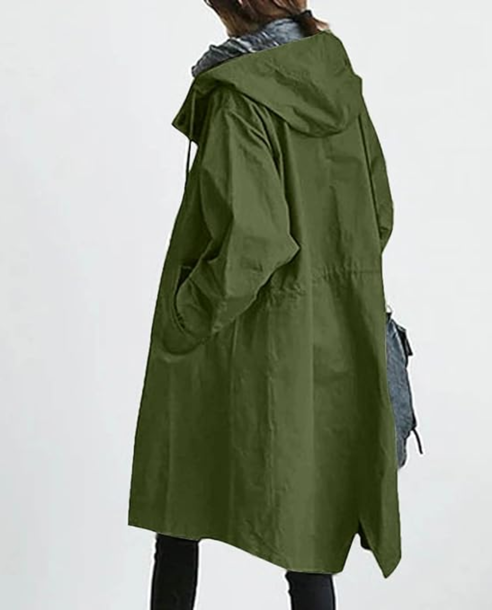 gabardina de mujer verde