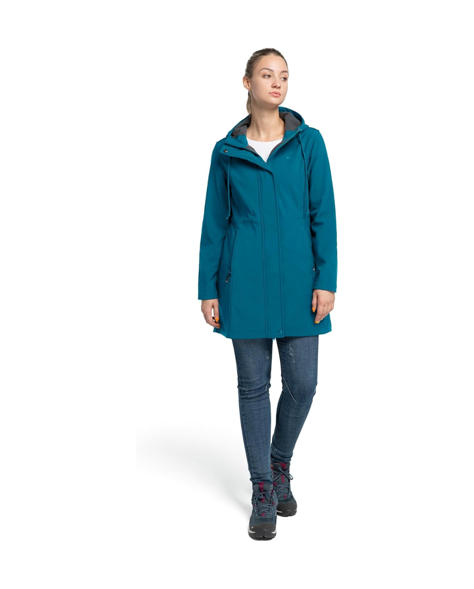 Parka de mujer azul petróleo 