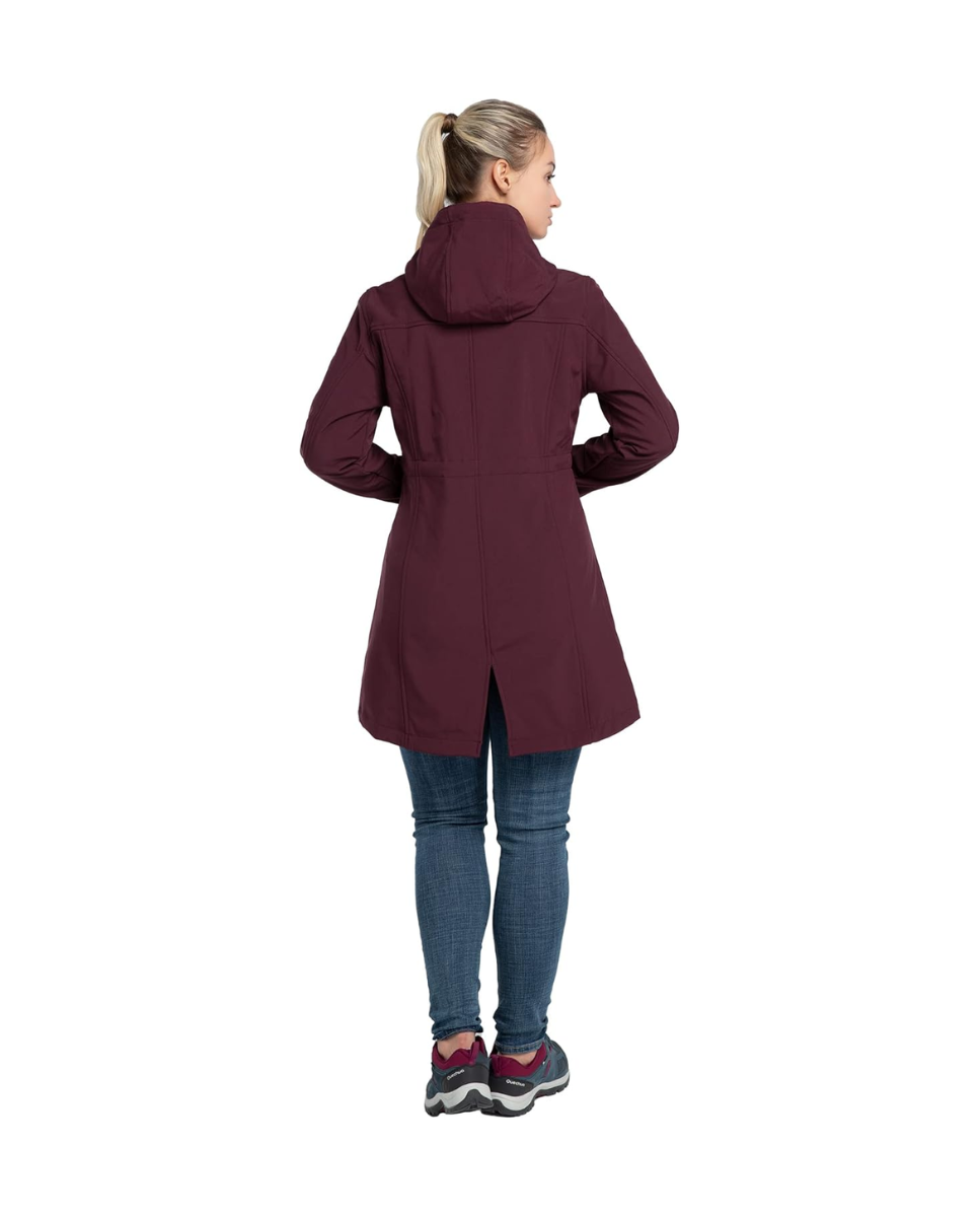 Parka de mujer rojo vino 