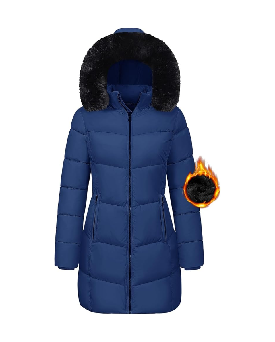 Parka de mujer en azul Tuopuda