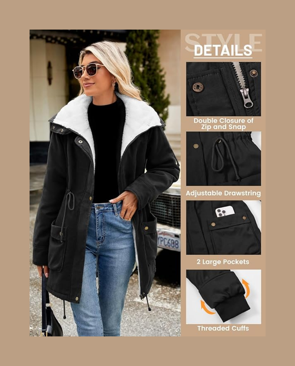 Parka de mujer negro CMTOP