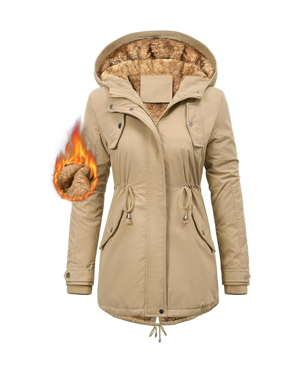 Parka de mujer caqui CMTOP