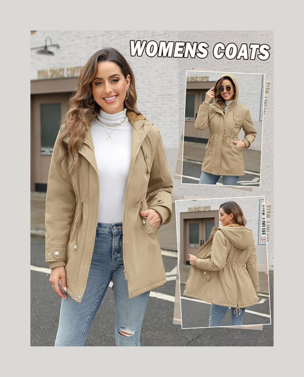 Parka de mujer caqui CMTOP