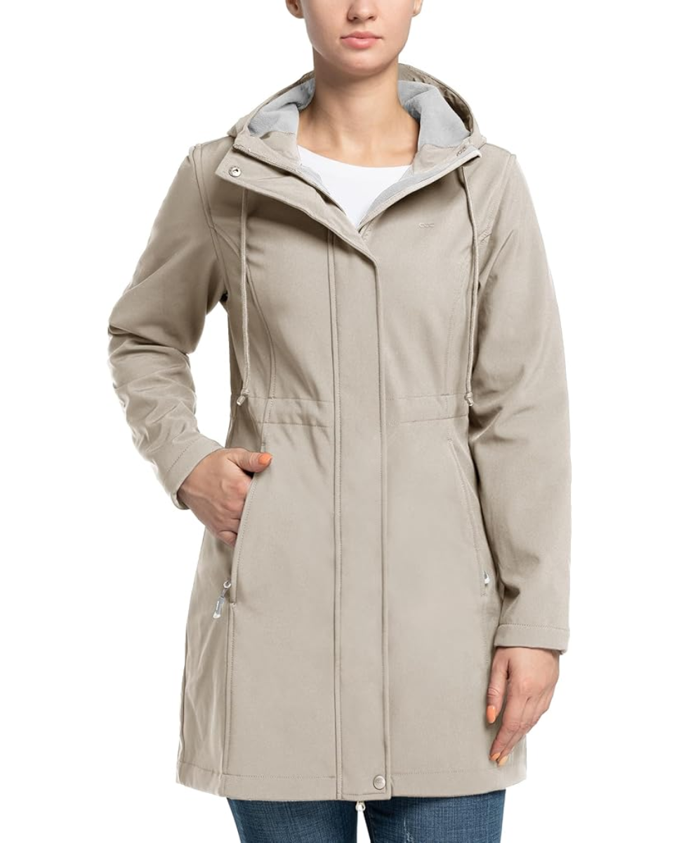 Parka de mujer beige