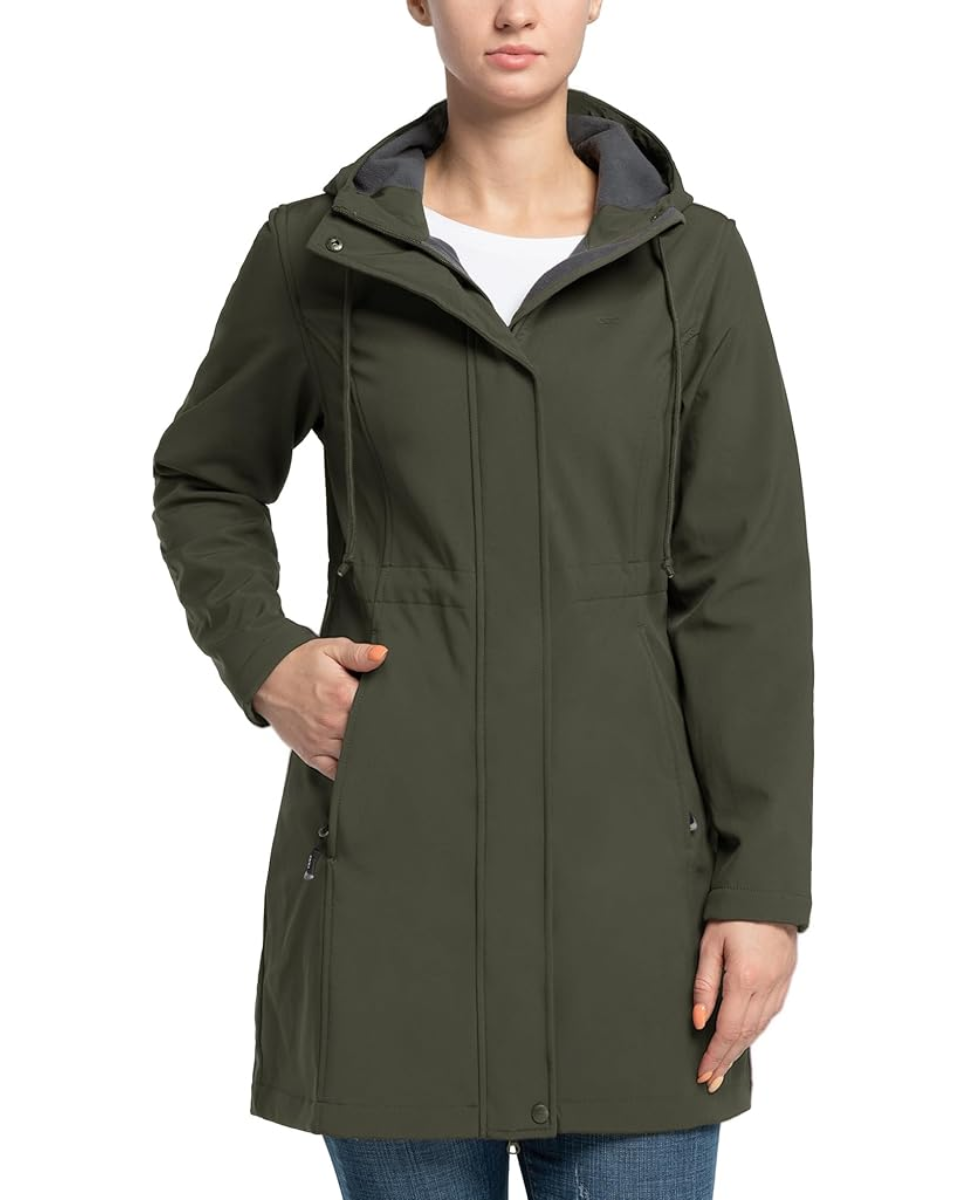 Parka de mujer verde militar