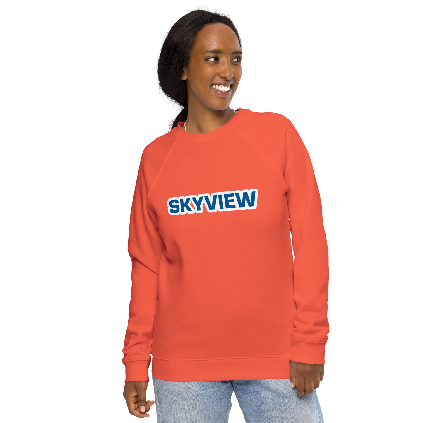 Sudadera orgánica raglán unisex - SKYVIEW